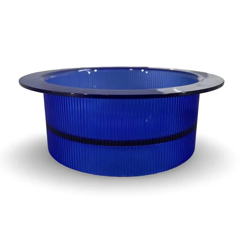 Tupperware Preludio Dip Bowl Candy Dish 2876A 2875A Plastic Cobalt Blue VTG